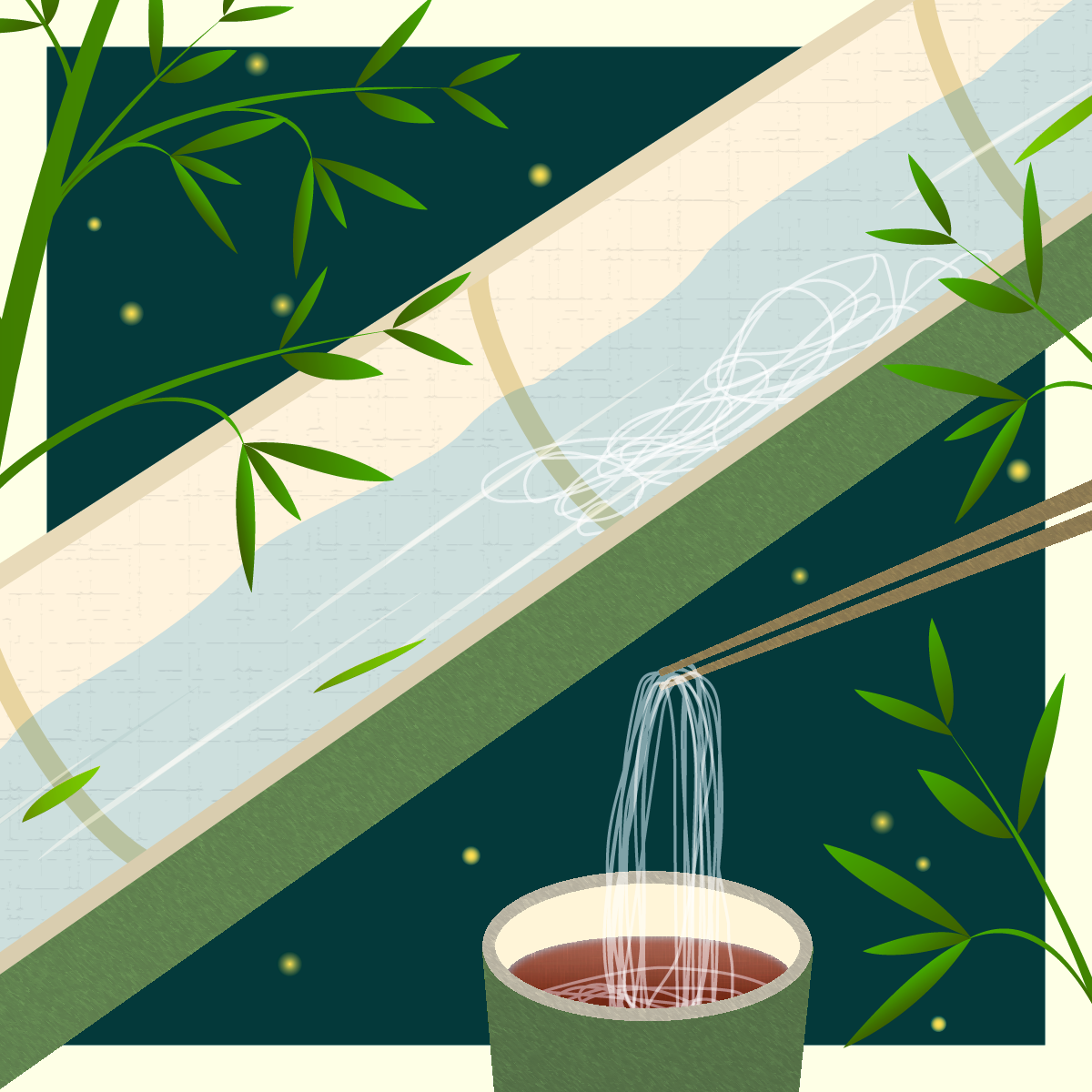 流しそうめんの課題画像